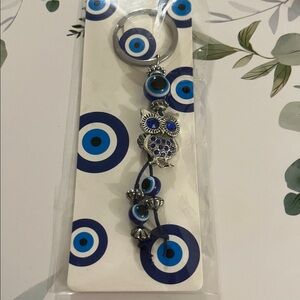 Blue Evil Eye Keychain